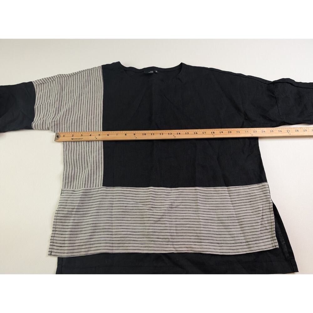 Lisa Bayne Linen Color-blocked Top Size Small - Picture 7 of 9